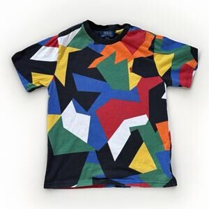 Polo Ralph Lauren Geometric Logo Multicolor Boys Crew Neck T-Shirt Med